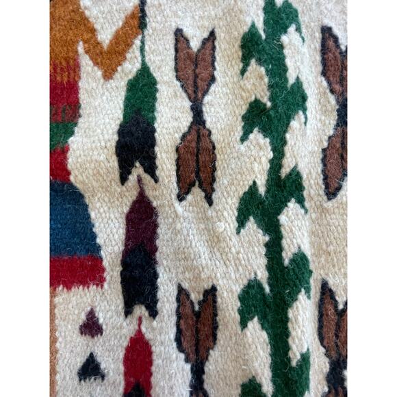 Vintage Tan Yei Navajo Style Rug Wall Hanging - Picture 10 of 16